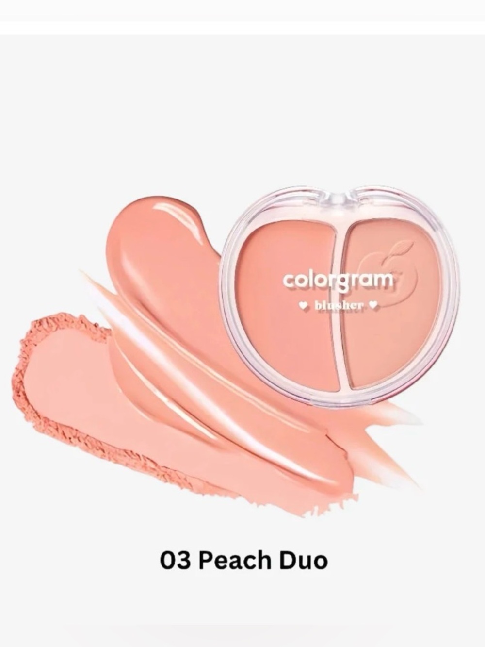 NWT Korean Beauty Colorgram Peach Duo Blusher - 03 Peach Duo